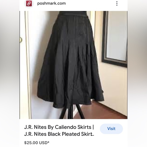 💝NEW💝J.R.Nites by Caliendo taffeta skirt - Picture 13 of 13